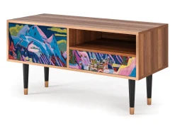 Móvel De Tv*Mueble de TV - 115х59х48 cm - T3 - Davos Winter, Nogueira Castanho