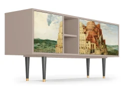 Móvel De Tv*Mueble de TV - 150х69х41 cm - T5 - Elder The Tower, Latte Bege