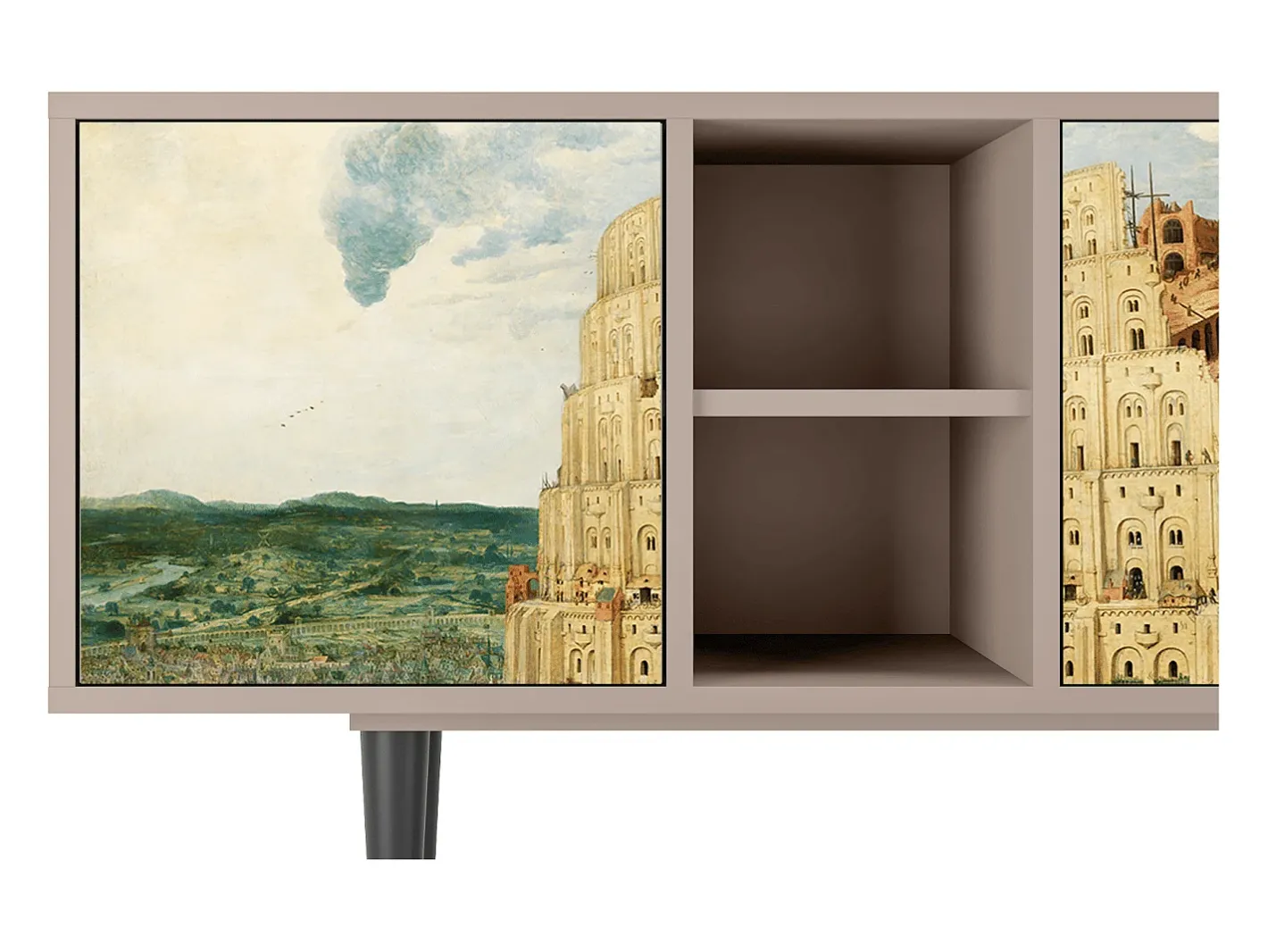 Móvel De Tv*Mueble de TV - 150х69х41 cm - T5 - Elder The Tower, Latte Bege