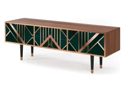Móvel De Tv*Mueble de TV - 170х59х48 cm - T4 - Emerald Gatsby, Nogueira Castanho