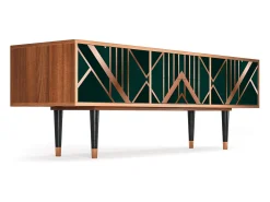 Móvel De Tv*Mueble de TV - 170х59х48 cm - T4 - Emerald Gatsby, Nogueira Castanho