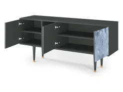 Best Mueble de TV - 150х69х41 cm - T5 - Feather Ice, Antracite Móvel De Tv