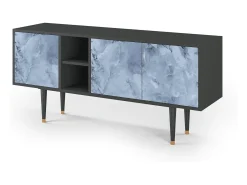 Best Mueble de TV - 150х69х41 cm - T5 - Feather Ice, Antracite Móvel De Tv