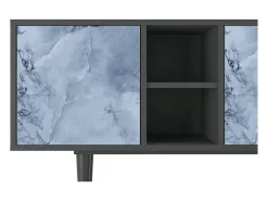 Best Mueble de TV - 150х69х41 cm - T5 - Feather Ice, Antracite Móvel De Tv