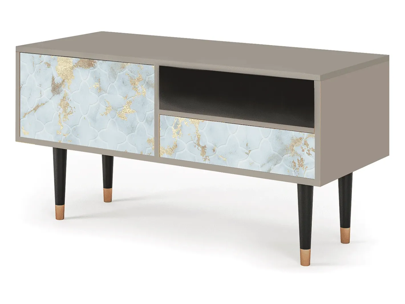 Móvel De Tv*Mueble de TV - 115х59х48 cm - T3 - Golden Waves, Areia Bege
