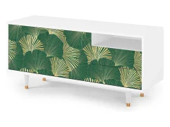 Móvel De Tv*Mueble de TV - 125х56х41 cm - T7 - Gold Ginkgo, Branco Bege