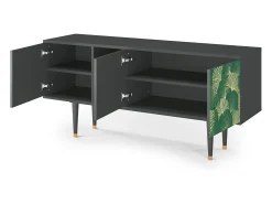Best Mueble de TV - 150х69х41 cm - T5 - Gold Ginkgo, Antracite Móvel De Tv