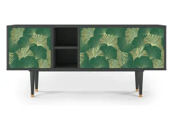 Best Mueble de TV - 150х69х41 cm - T5 - Gold Ginkgo, Antracite Móvel De Tv