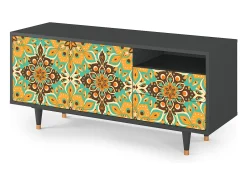 Best Mueble de TV - 125х56х41 cm - T7 - Indian Spices, Antracite Móvel De Tv