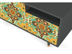 Best Mueble de TV - 125х56х41 cm - T7 - Indian Spices, Antracite Móvel De Tv