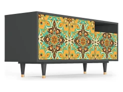 Best Mueble de TV - 125х56х41 cm - T7 - Indian Spices, Antracite Móvel De Tv