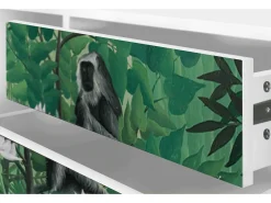 Móvel De Tv*Mueble de TV - 170х59х48 cm - T4 - Jungles in Paris, Branco Bege