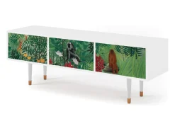 Móvel De Tv*Mueble de TV - 170х59х48 cm - T4 - Jungles in Paris, Branco Bege