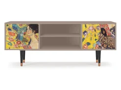 Móvel De Tv*Mueble de TV - 170х69х48 cm - T2 - Lady with Fan by Klimt, Latte Bege