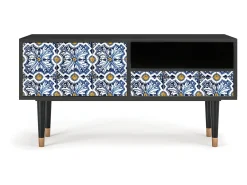 Best Mueble de TV - 115х59х48 cm - T3 - Lovely Cornflowers, Antracite Móvel De Tv