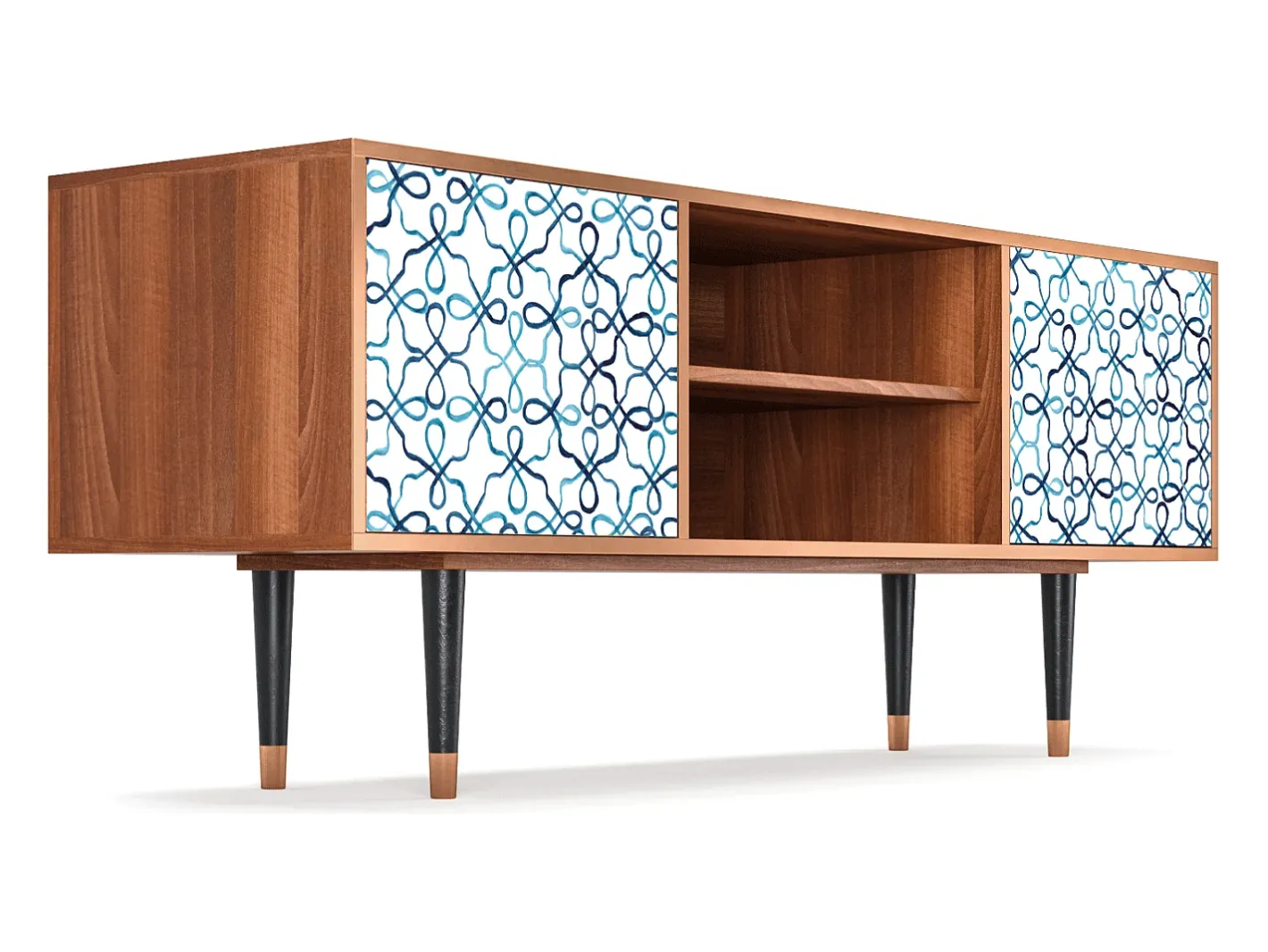 Móvel De Tv*Mueble de TV - 170х69х48 cm - T2 - Marine Strings, Nogueira Castanho