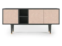 Best Mueble de TV - 150х69х41 cm - T5 - Rose Honeycomb, Antracite Móvel De Tv