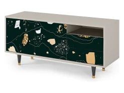 Móvel De Tv*Mueble de TV - 125х56х41 cm - T7 - Space Rocks, Areia Bege
