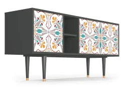 Best Mueble de TV - 150х69х41 cm - T5 - Spring Ceramics, Antracite Móvel De Tv