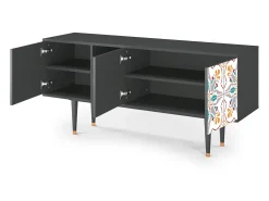 Best Mueble de TV - 150х69х41 cm - T5 - Spring Ceramics, Antracite Móvel De Tv