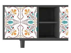 Best Mueble de TV - 150х69х41 cm - T5 - Spring Ceramics, Antracite Móvel De Tv