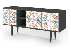 Best Mueble de TV - 150х69х41 cm - T5 - Spring Ceramics, Antracite Móvel De Tv