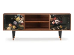 Móvel De Tv*Mueble de TV - 170х69х48 cm - T2 - Still Life with Flowers, Nogueira Castanho