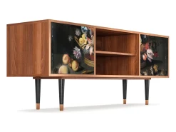 Móvel De Tv*Mueble de TV - 170х69х48 cm - T2 - Still Life with Flowers, Nogueira Castanho