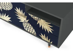 Móvel De Tv*Mueble de TV - 125х56х41 cm - T7 - Sunny Pineaple, Antracite Cinza antracite