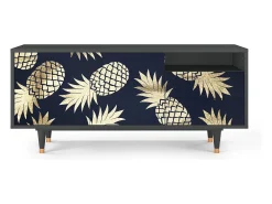 Móvel De Tv*Mueble de TV - 125х56х41 cm - T7 - Sunny Pineaple, Antracite Cinza antracite
