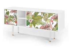 Móvel De Tv*Mueble de TV - 150х69х41 cm - T5 - Sweet Flamingo, Branco Bege