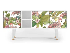 Móvel De Tv*Mueble de TV - 150х69х41 cm - T5 - Sweet Flamingo, Branco Bege
