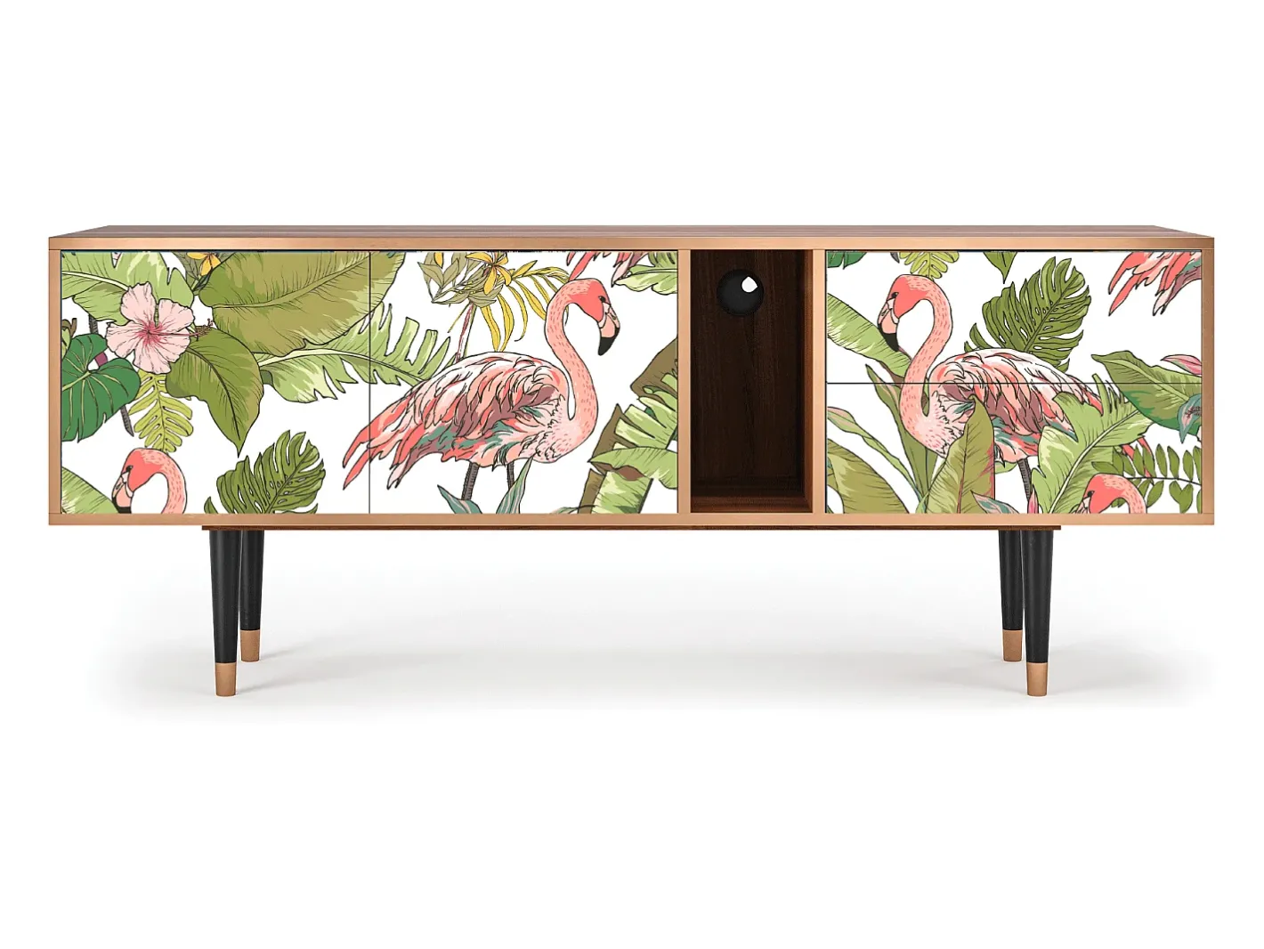 Móvel De Tv*Mueble de TV - 170х69х48 cm - T1 - Sweet Flamingo, Nogueira Castanho