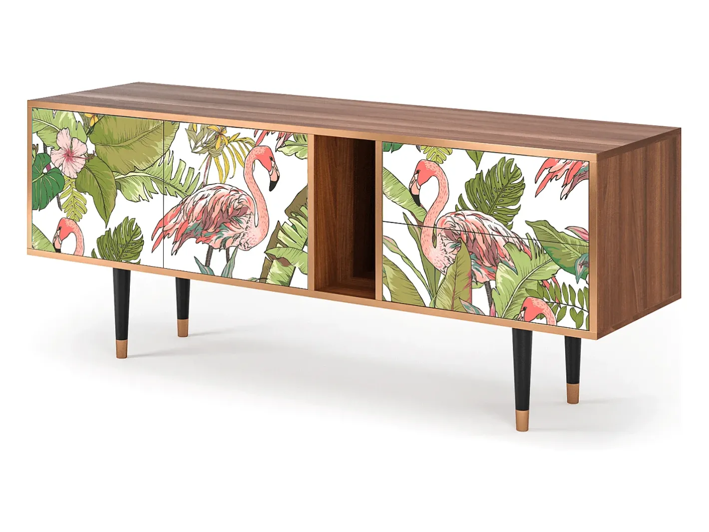 Móvel De Tv*Mueble de TV - 170х69х48 cm - T1 - Sweet Flamingo, Nogueira Castanho