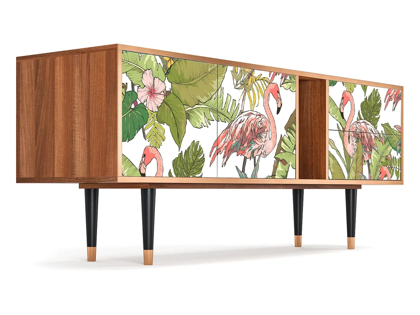 Móvel De Tv*Mueble de TV - 170х69х48 cm - T1 - Sweet Flamingo, Nogueira Castanho