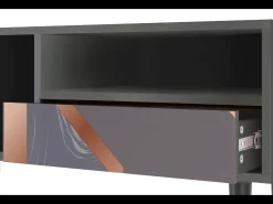 Best Mueble de TV - 115х59х48 cm - T3 - Taupe Anatomy, Antracite Móvel De Tv