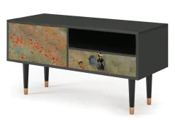 Best Mueble de TV - 115х59х48 cm - T3 - The Poppy Field , Antracite Móvel De Tv