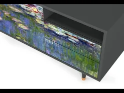 Best Mueble de TV - 125х56х41 cm - T7 - The water lily pond , Antracite Móvel De Tv