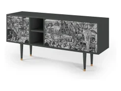 Best Mueble de TV - 150х69х41 cm - T5 - The Festival of Saint, Antracite Móvel De Tv