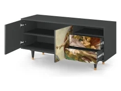 Best Mueble de TV - 125х56х41 cm - T7 - The Creation of Adam, Antracite Móvel De Tv