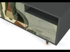Best Mueble de TV - 125х56х41 cm - T7 - The Cubist Paintings , Antracite Móvel De Tv