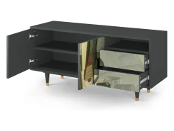 Best Mueble de TV - 125х56х41 cm - T7 - The Cubist Paintings , Antracite Móvel De Tv