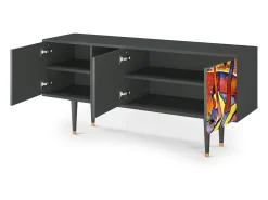 Best Mueble de TV - 150х69х41 cm - T5 - The Turning Road, Antracite Móvel De Tv