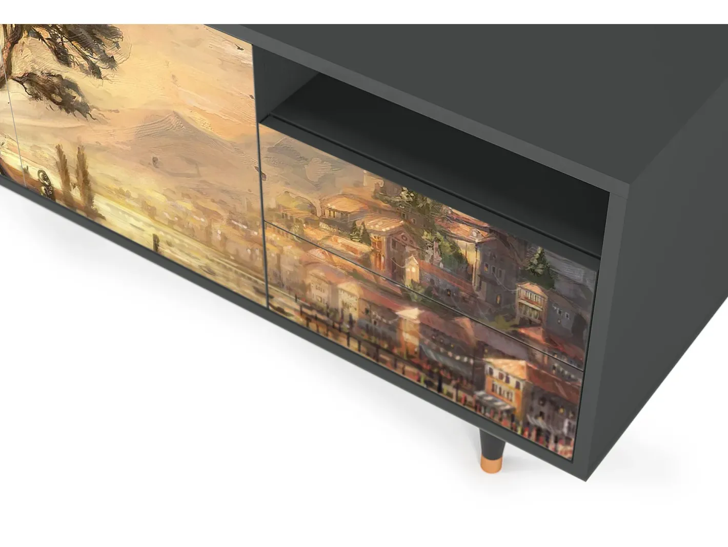 Best Mueble de TV - 125х56х41 cm - T7 - Venice, Antracite Móvel De Tv