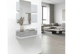 duehome Cabide De Pé*Mueble recibidor Milo Cinzento
