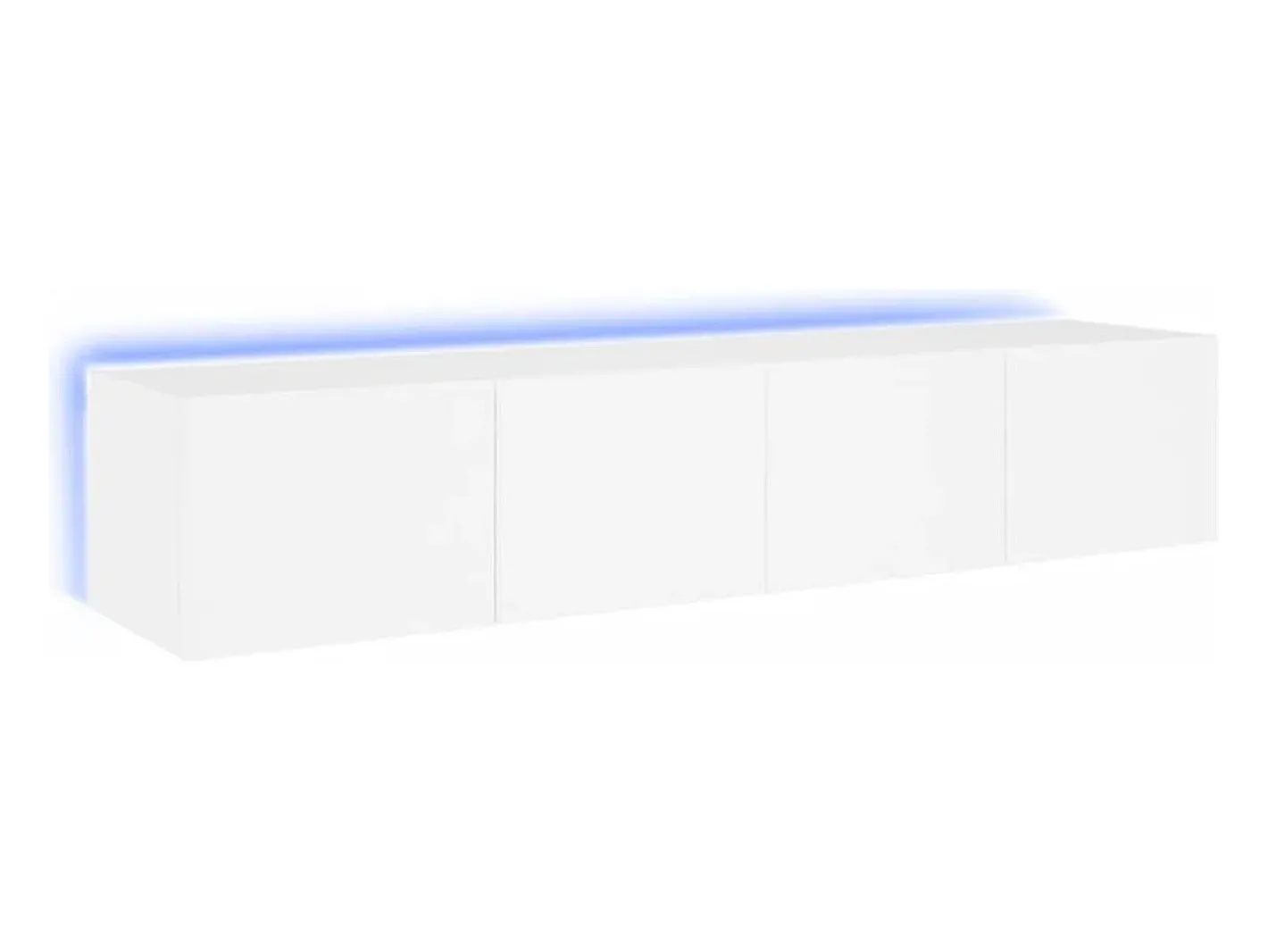 vidaxl Móvel De Tv*Móveis de parede p/ TV com luzes LED 2 pcs 80x35x31 cm Branco