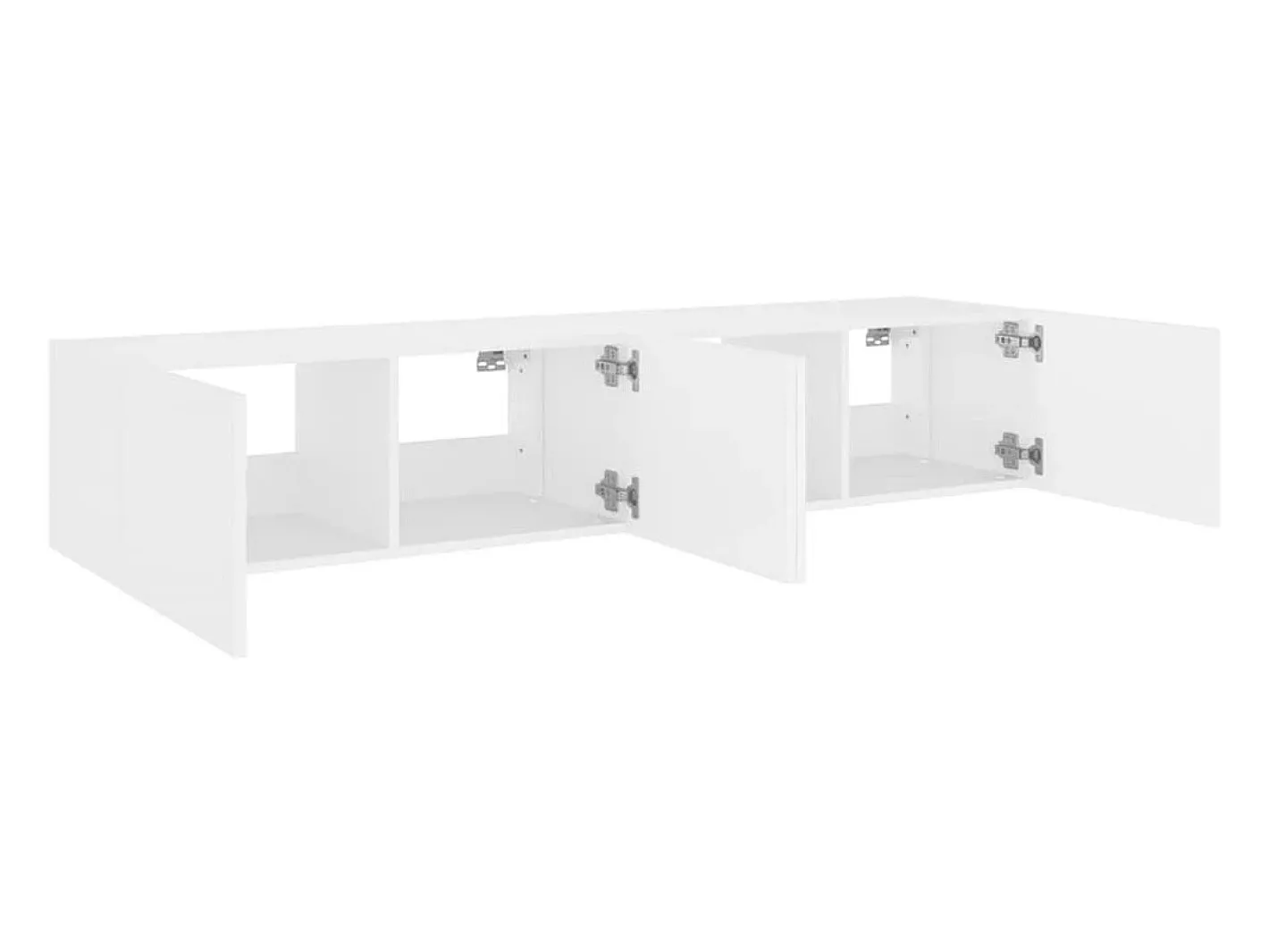 vidaxl Móvel De Tv*Móveis de parede p/ TV com luzes LED 2 pcs 80x35x31 cm Branco