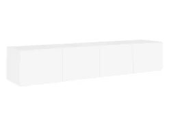 vidaxl Móvel De Tv*Móveis de parede p/ TV com luzes LED 2 pcs 80x35x31 cm Branco