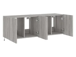 Best Móveis de parede para TV prateleira multimídia televisão aparador TV sala de jantar sala de estar quarto e luzes LED 2 peças sonoma 60 x 35 x 41 cm cinza 02_0029154 Móvel De Tv
