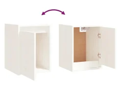 vidaxl Móvel De Tv*Móveis de TV 3 pcs madeira de pinho maciça Branco